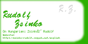 rudolf zsinko business card